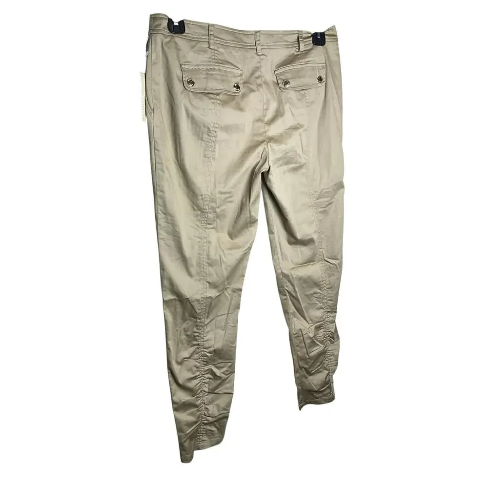Michael Kors Pants Womens 8 British Khaki Stretch Comfort Mid Rise Straight Leg‎